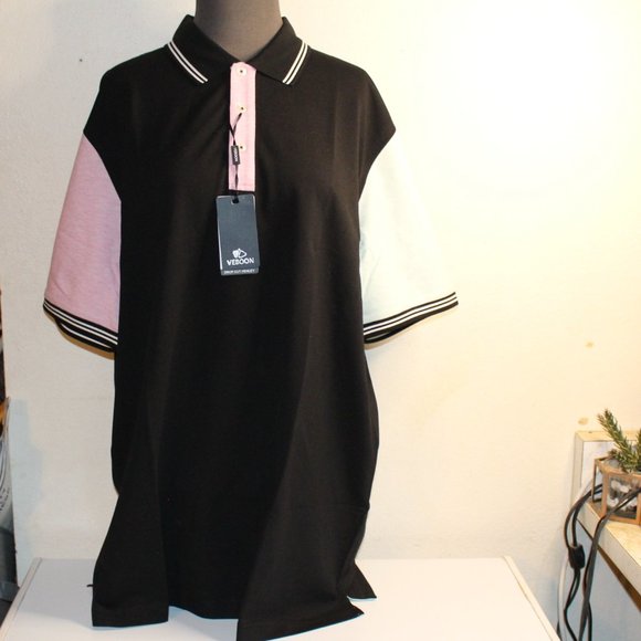 pink and blue sleeve polo shirt - Picture 1 of 7